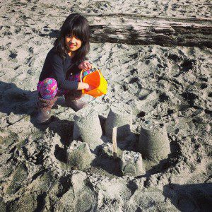 @lostpear @ Golden Gardens Park "Building sunny sand castles at the beach at Golden Gardens, Seattle."