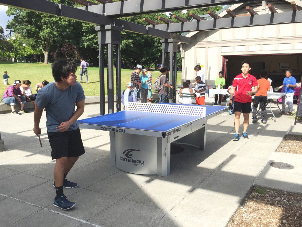 New ping pong table in Cal Anderson Park. Photo by Cal Anderson Park Alliance