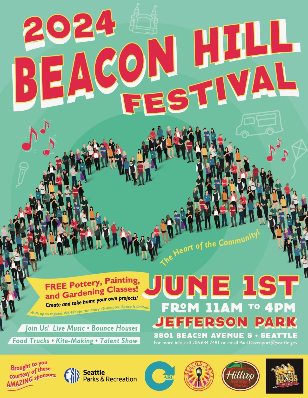 Save the Date 2024 Beacon Hill Festival on June 1 Parkways